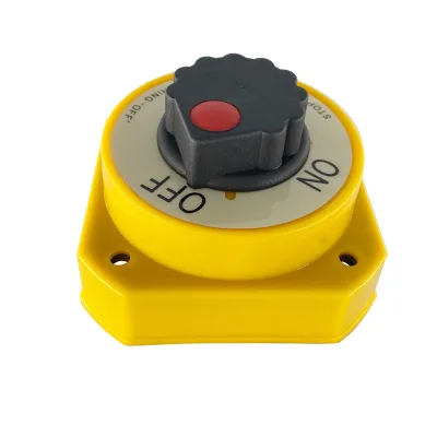 Yellow Two-stage Style Switch Panel Battery Switch Power protection Knob Marine Yacht Hardware Accessories