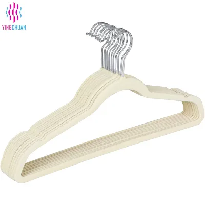 Best Selling Hanger Stackable Custom Sabitan Ng Amerikana Rack Non-slip Durable Triangle Velvet Hanger for Household
