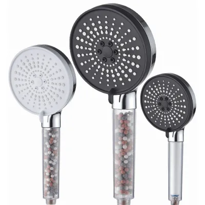 High Pressure Black Shower Filter Head Modern Handheld Shower Head Filter