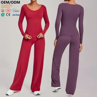 Pullover Custom Long Sleeve Fitness Set Dry Fit Set Trousers Sweatpants Loose Fit Joggers Wholesale 2 Piece Set