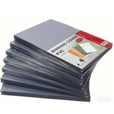 Factory Wholesale A4 PVC Binding Covers 150mic Clear Colored Glossy Matte for Comb Wire Book Binding Protection