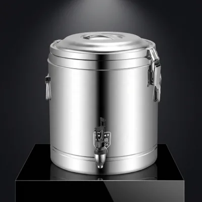 Hot Sale 201/304 Stainless Steel 10/15/20/30/40/50L Thermos Barrel Soup Bucket for Hot Food or Frozen Food Keep Fresh Ice Barrel