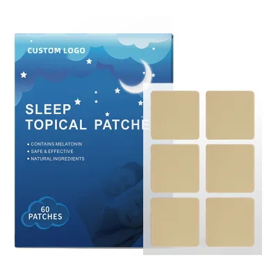 Adult Transdermal Deep Sleep Patches with Melatonin & Plant Extracts for Improved Sleep Quality-60 Patches Per Box