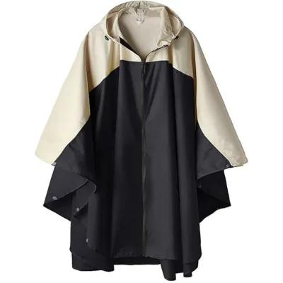 Women Rain Poncho Hooded Waterproof Raincoat Jacket