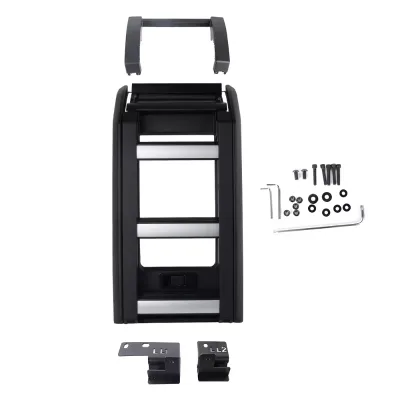 CNC Machined Aluminum Alloy Tailgate Ladder Black Folding Roof Mount High Capacity Side Ladder for Jeep Wrangler JK JL