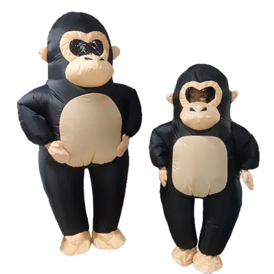 Full Body Naughty Funny Costume Suit Gorilla Monkey Inflatable Costume for Halloween Party Adult Child Toddler Size