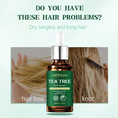 GREENLEM TEA TREE Nourishing Hair Oil for Adult Hair Regrowth & Frizz Control Private Label