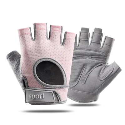 HWH-0031#Workout Fitness Half Finger Cycling Gloves Weight Lifting Gym Gloves Exercise Pressure Exposed Rehabilitation Training