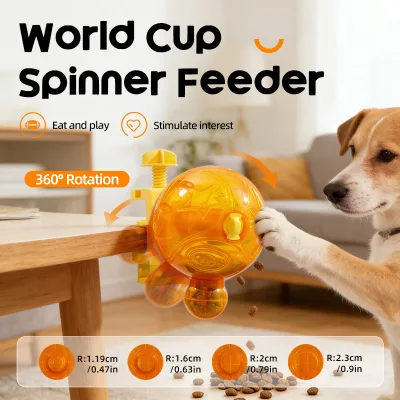 Wholesale Custom OEM Modern Meteor Hammer Rotating Food Dispenser Adjustable Clamp Freeze-Dried Feeder Interactive Toy Dogs Cats
