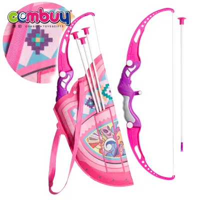 Kids Outdoor Sport & Game Backpack Plastic Shooting Bow & Arrow Toys for Sports