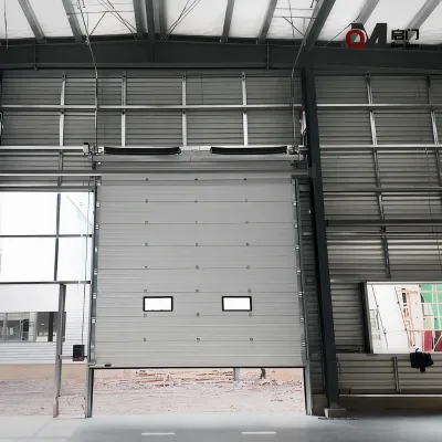Modern Design Steel Warehouse Shutter Electric Industrial Overhead Sectional Door with Finished Surface