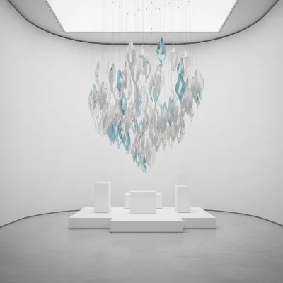 Firelux Artistic Glass Pendant Lighting Hotel Hall Decorative Entrance Foyer Modern Chandelier Lamp