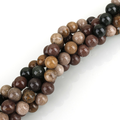 Hot Selling High Quality Coffee Color jasper Stone Beads 10mm Strands for Bracelet DIY Making