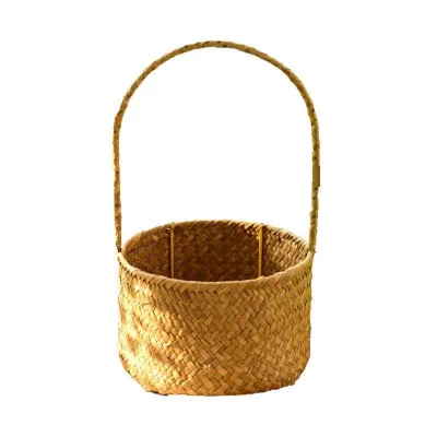 Hot Bamboo Storage Basket Flower Basket Hand-woven Storage Basket Bamboo Living Room Decorative Flower