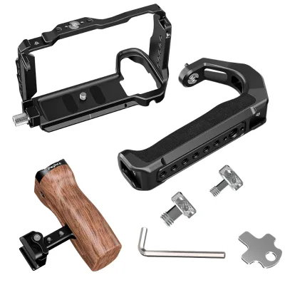 Factory OEM Custom Aluminum Alloy Camera Cage Kit Top Handle Side Handgrip Quick Release Anti-Scratch Portable for A6700