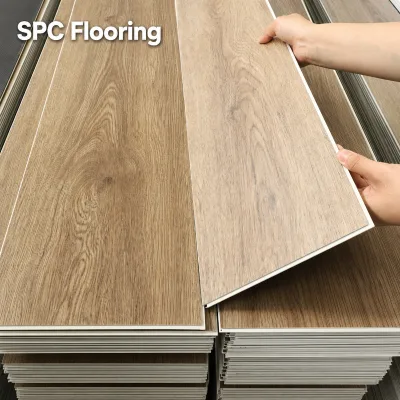 Waterproof 5mm SPC Flooring Wood Grain Rigid Core Click Lock Vinyl Plank Wear Resistant for Homes Hotels and Commercial Projects