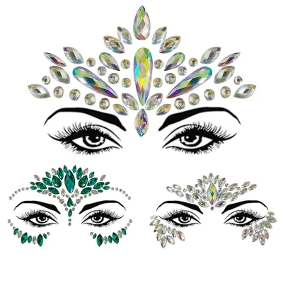 Wholesale New Decorative Square DIY Diamond Rhinestone Stickers for Face