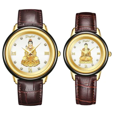 Jade Watch for Men and Women Miyota Quartz Watch with Buddha Jade Dial ODM OEM