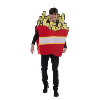 Wholesale Adult French Fries Costume Halloween Costume Red Cosplay Funny Food Costume