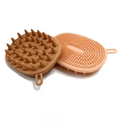 CHINFAI New Silicone Massage Brush with Natural Jade Facial Massage Tool - Eco-Friendly & Durable