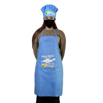 Salon Apron Custom Logo Restaurant & Bar Uniforms Cafe Apron Custom Fabric Adjustable Neck Apron and Chef Hat Set