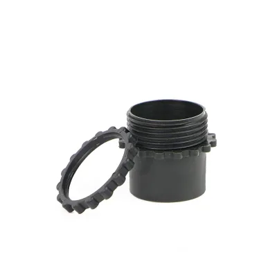 Black Nylon Injection Molding Connector for Industrial Use Corrugated Pipe