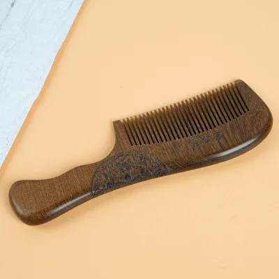Sandalwood Hair Comb No Static Handmade Wide Tooth Comb Natural Wooden Detangling Comb