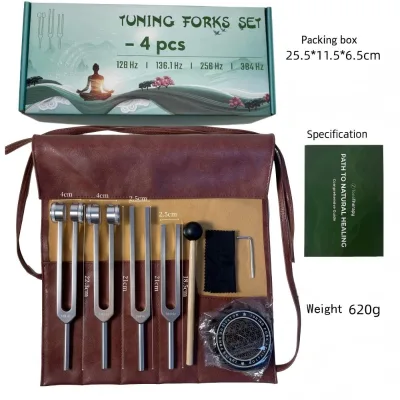 Sound Therapy Tuning Fork Kit 128Hz 256hz 384Hz Frequency Aluminum Tuning Forks For Chakra Balance Yoga Meditation Relaxation