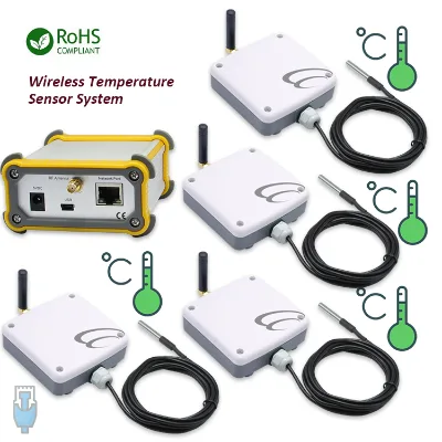 IoT Solutions LoRaWAN Waterproof 4 Set Recorder Temperature Monitoring Sensor with 24 Hours Measurement and Multichannel Logger