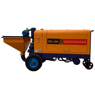 HighFlow Hydraulic Mortar Sprayer, Adjustable Pressure, Wall Plastering Equipment for ReadyMixed Mortar Building Construction
