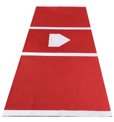 OEM Size 3.8*10FT Heavy Duty Non-slip Baseball Softball Practice Mat 12mm PE Turf  Training Batting Mat With Inlaid Homeplate