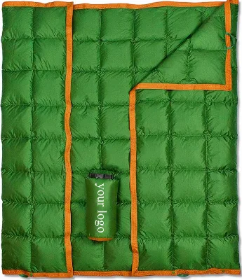 Wholesale Custom PFC-FREE Lightweight Waterproof Down Camping Blanket for Indoor and Outdoor Camping
