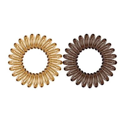 Wholesale Hot Sell 61 Colors Waterproof Telephone Cord Small 3.5cm Spiral Seamless Elastic Hair Bobble Ties for Women Girls