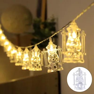 Islam Muslim Battery USB Powered Ramadan Eid Lantern Palace Lamp Kerosene Oil Lamp EID Led Light String Light Holiday Lighting