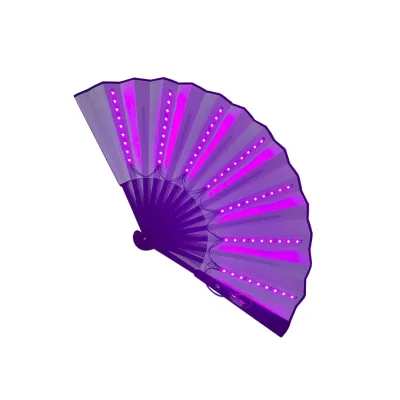 Multi-Color Paper LED Folding Fan with Chinese Style Flashing Lighting for Fun Party Supplies
