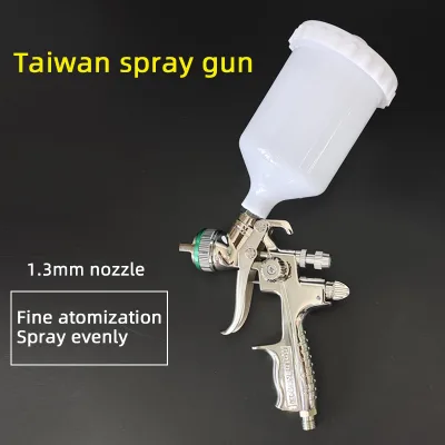 HVLP Paint Spray Gun 1.3mm Nozzle Gravity Feed Air Spray Gun With 600ml Plastic Cup for Car Painting Coating
