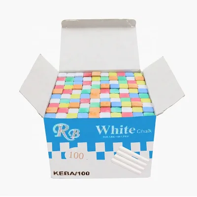 Colorful Square Shaped Dustless Chalk High Quality White/Color School Chalk for Promotion