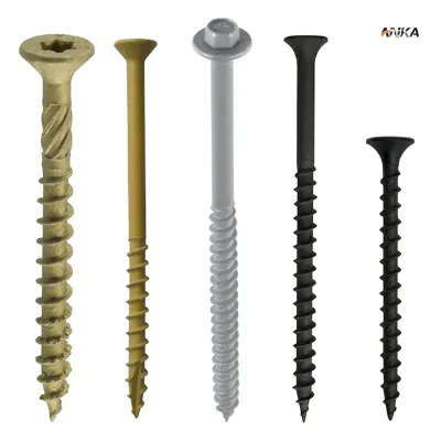 Hex Head Galvanized Wood Screw for Wooden Constructionself Tapping Stainless Steel Screw/flat Head Black Screw