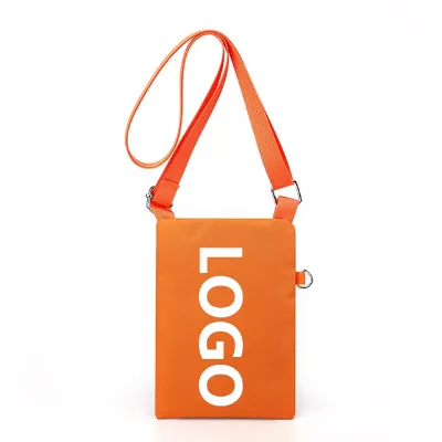 New Arrival Water Resistant Nylon Crossbody Phone Bags, Korean Neck Hanging Coin Purses for Daily Travel