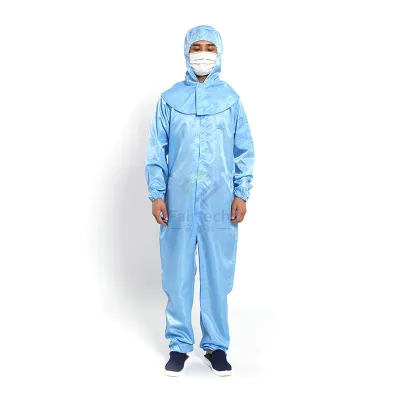 Waterproof Zipper Antistatic Jumpsuit Dust Proof Reusable Esd Jumpsuit Coverall ESD Suit Anti-Static Suit With Hood Headcover