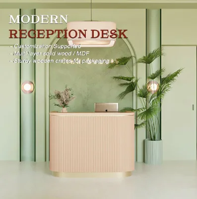 Reception Counter Desk Nurse Station Cashier Counter Simple Fashion Office Reception Desk for Gym or Shop Front Desk Use