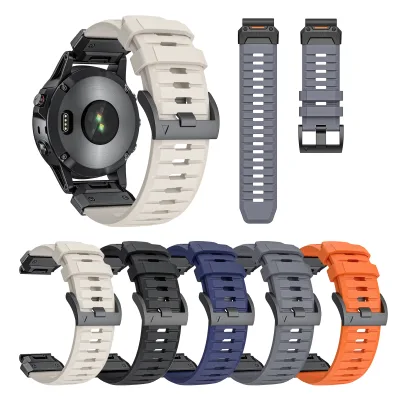 CM Fluororubber Bandje Geschikt for Garmin Fenix 5x (Plus) / Fenix 6x (Pro) / Fenix 7x (Pro - Sapphire - Solar)
