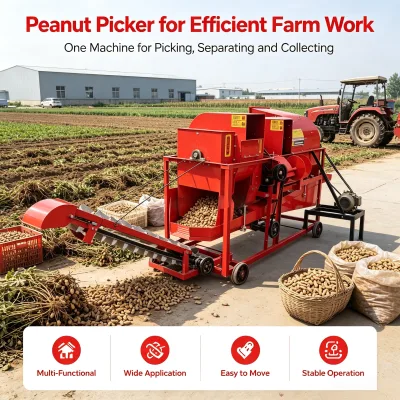 Groundnut Peanut Harvester with Sieve System Clean Pods Reduce Post Harvest Work