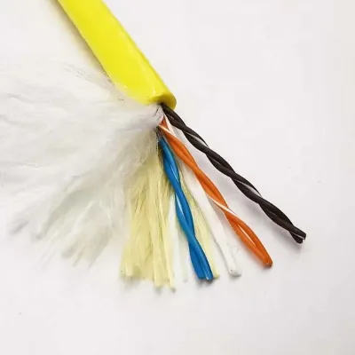 underwater communication cat5e/6 submarine ethernet cable with waterproof connector pe insulated ocean network cable