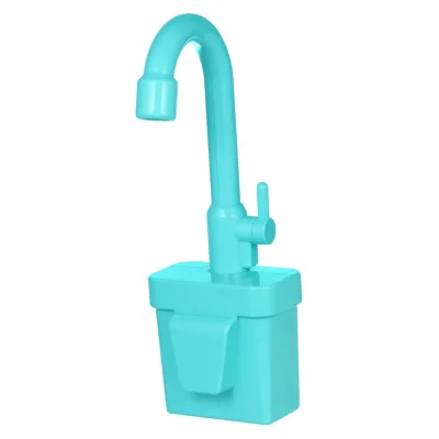 Toddmomy Plastic Rotatable Play Kitchen Faucet Toy Realistic Water Flow for Kids Dish Washing Pretend Play Accessory Ages 2-4