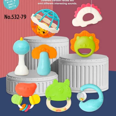 Factory Price Direct Cute Soft Bell Baby Rattle Gift Set Rattle Teething Toys
