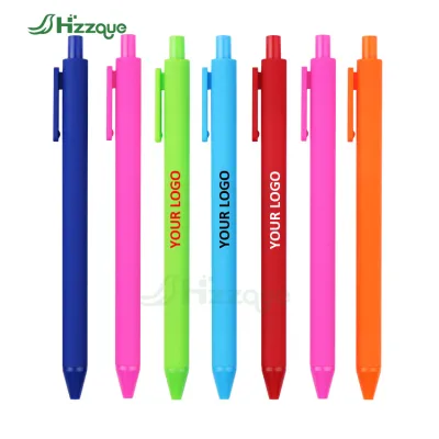 Wholesale Plastic Gel Pen Custom Logo Set Plastic Gel Pen with Glitter Blue Ink Rubber Painting 0.5mm Multicolor  Gel Pen