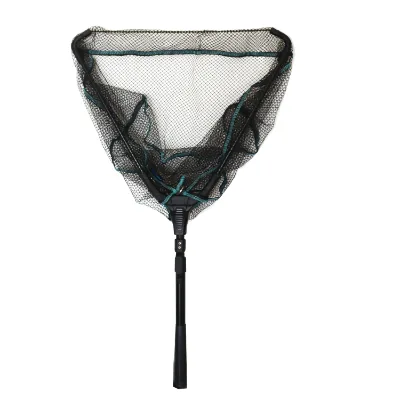 Landing Net Tackle 2 Sessions Aluminum Alloy Portable Nylon Mesh Reinforced Durable Dip Net