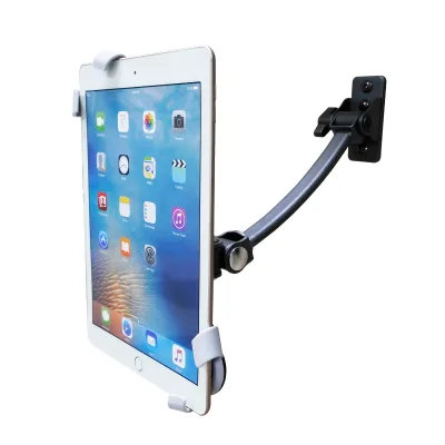 New Style Tiltable Swivel Rotatable Metal Black Certified Tablet Wall Mount Stand 360 Rotation Max 2kgs Capacity Tablets