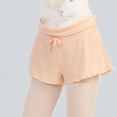 Ivoogle Girls High Waist Drawstring Ballet Shorts Adults Flowy Wide-leg Yoga Dance Pants